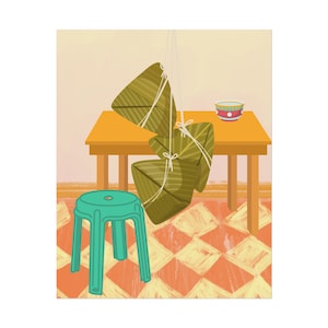 Asian Art Poster Print: Home | Asian Dessert, Asian Household | Colorful
