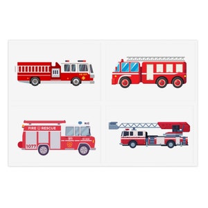 Firefighter Sticker Sheet: Firetrucks