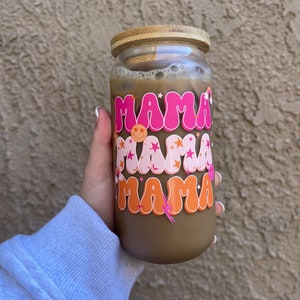 MAMA glass cup // Iced Coffee Cup // Beer Can glass // Gifts for Mom  // Valentine’s gifts for her // First time mom// Gifts for her//