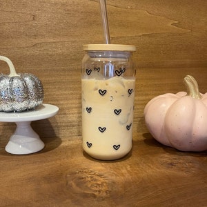 Mini Heart Beer Can Glass // Iced Coffee glass //Smoothie glass // Gifts for her // Valentine’s gifts for her // Galentine’s Day gift