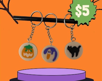 ¡LLAVEROS DE GALLETAS DE HALLOWEEN!