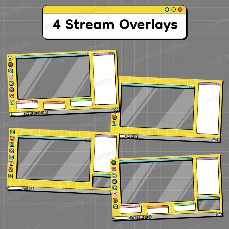 yellow-desktop-stream-overlay-pack-cute-neobrutalism-style-twitch