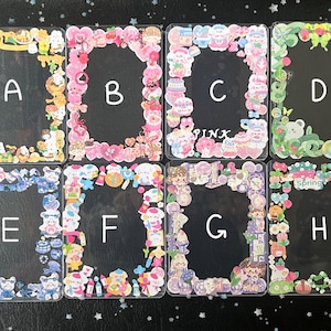 Cartes décoratives préfabriquées à chargement vertical|Sticker|art mural|Kpop|protecteur de carte|Étui décoré|Carte photo|cadeau fait main||BerryPieStudioDecos