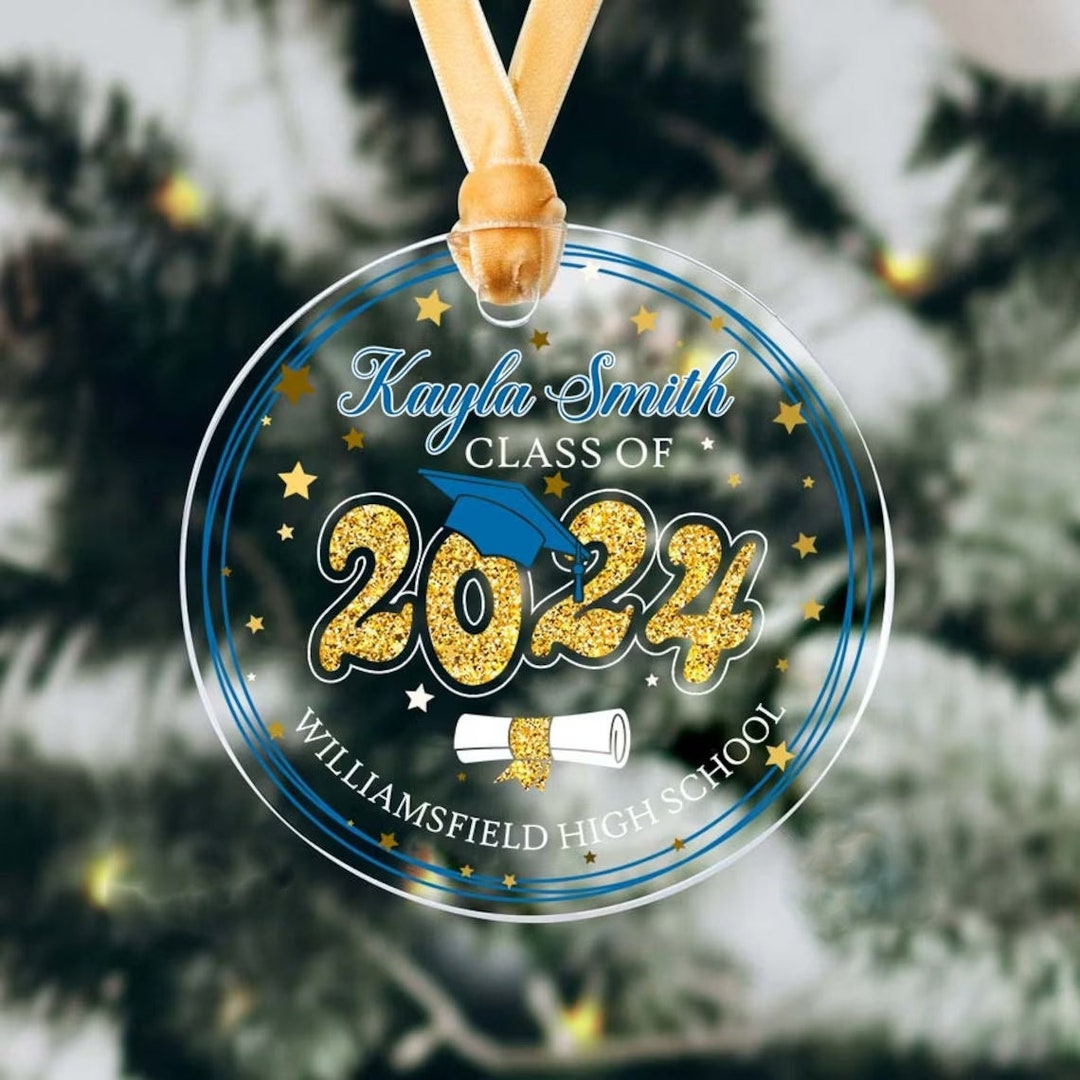Personalized Class of 2024 Ornament Graduation Ornament High Etsy