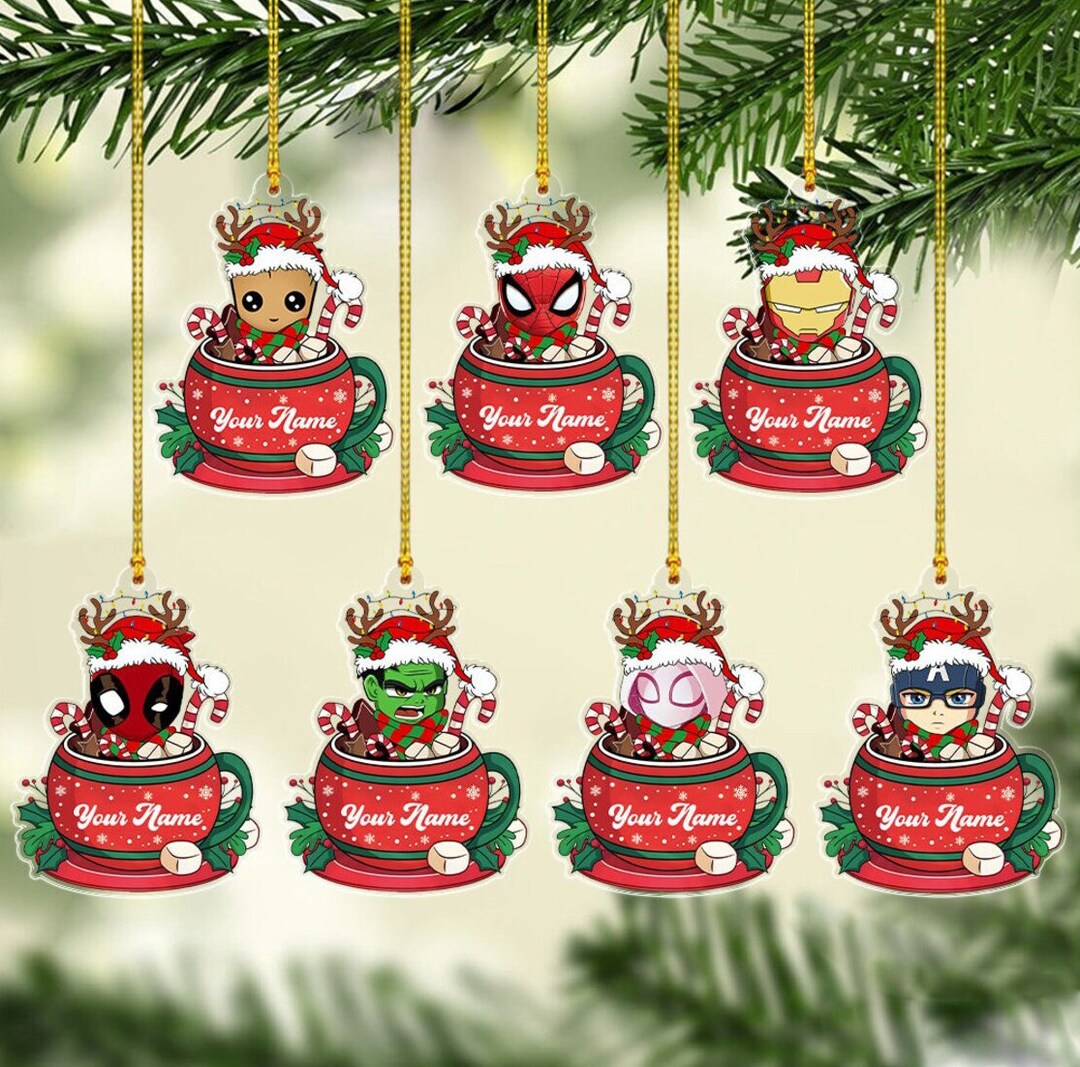 Personalized Superhero Ornament Avengers Christmas Ornament - Etsy