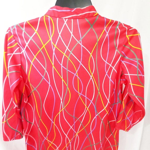 Vintage 1960's Laura Mae 3/4 Sleeve Geometric Des… - image 8