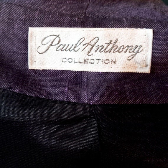 Vintage 1970's Paul Anthony Purple Cardigan Midi … - image 9