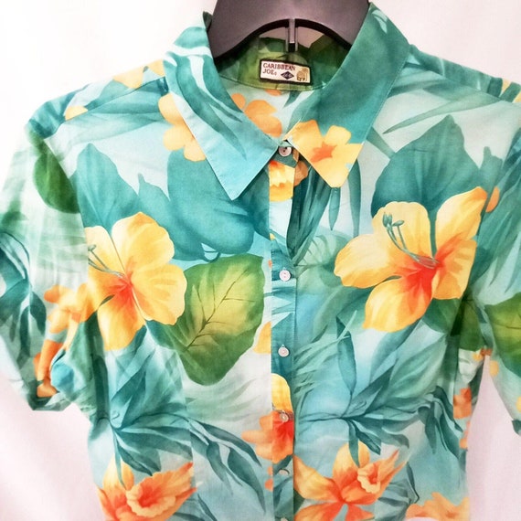 Vintage Caribbean Joe Multi-Color Summer Floral S… - image 4