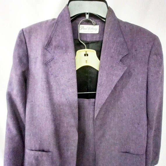 Vintage 1970's Paul Anthony Purple Cardigan Midi … - image 3