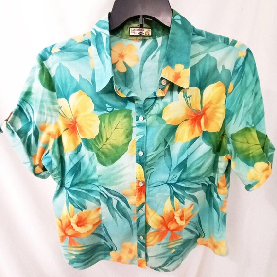 Vintage Caribbean Joe Multi-Color Summer Floral S… - image 5