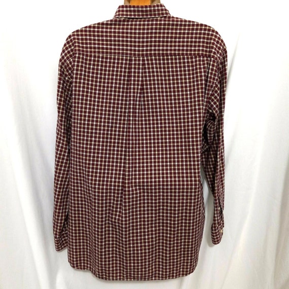 J Crew Flannel Checkered Red White Long Sleeve Bu… - image 3