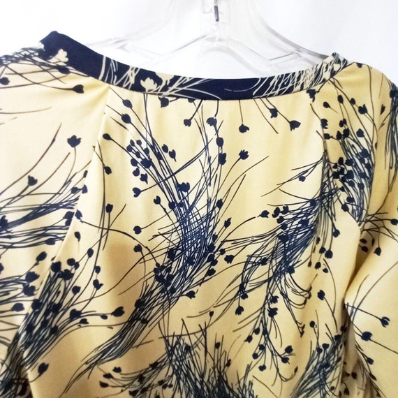 Vintage 1960's Jo Lester Tan & Black Floral Print… - image 9