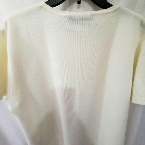 Vintage 1970's Sag Harbor Knit Short Sleeve White… - image 7