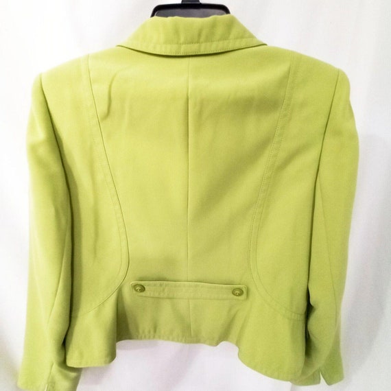 Vintage 1980's John Meyer Green Long Sleeve Lined… - image 5