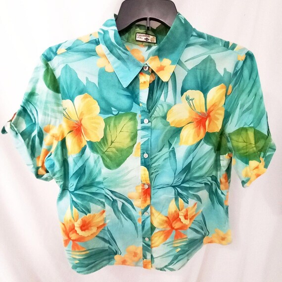 Vintage Caribbean Joe Multi-Color Summer Floral S… - image 2