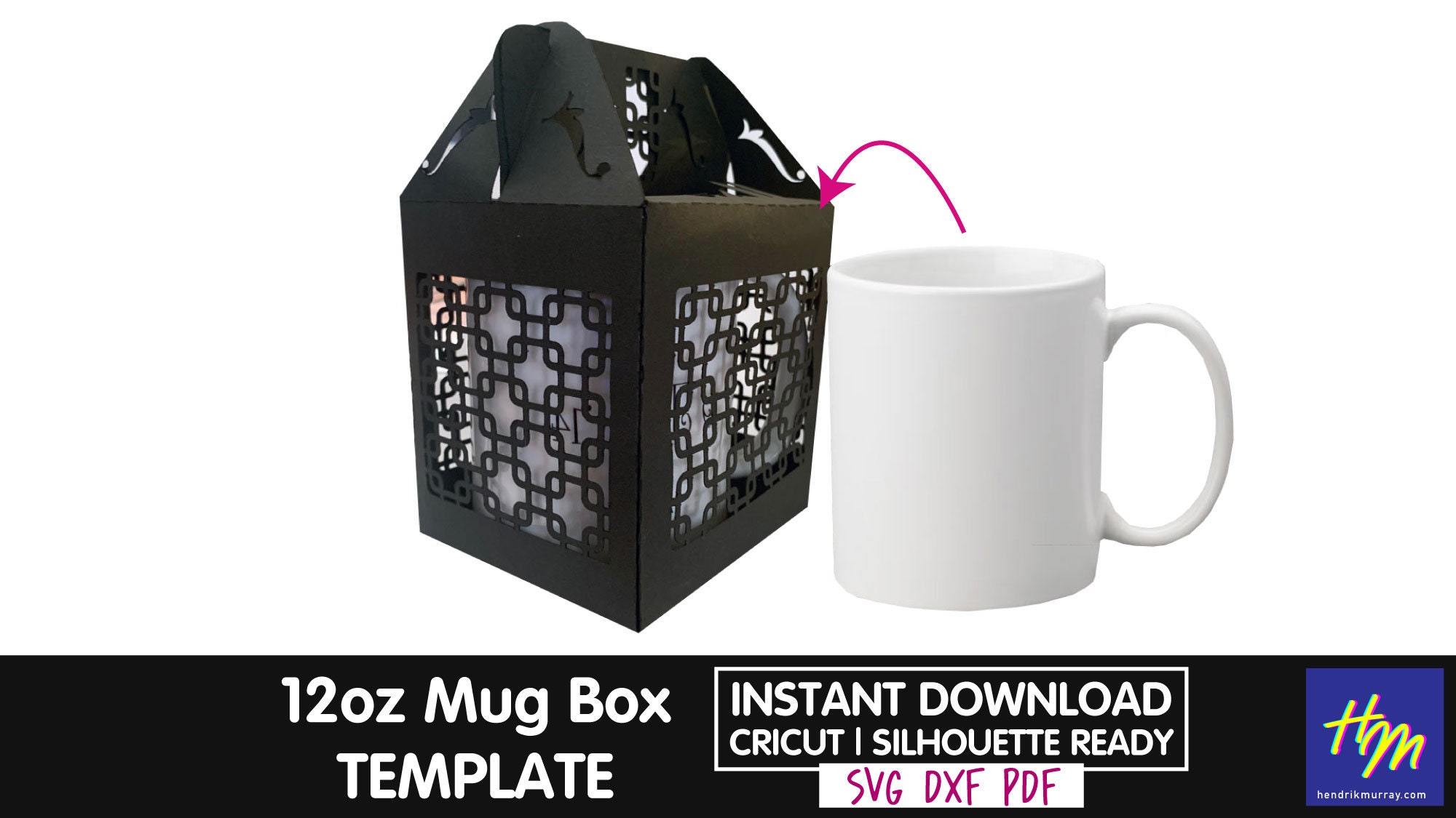 Mug Boxes Template SVG DXF PDF Printable - Etsy UK