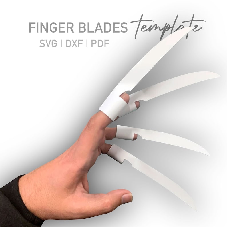 Freddy Krueger Glove DIY Template SVG Ideal for Halloween, Template Svg
