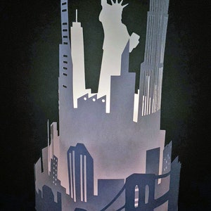 Modèle SVG Lanterne Skyline New York Lanterne DXF, PDF Cricut et Silhouette image 7