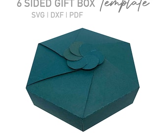 Gift Box Template for Cricut & Silhouette (SVG, DXF, PDF)