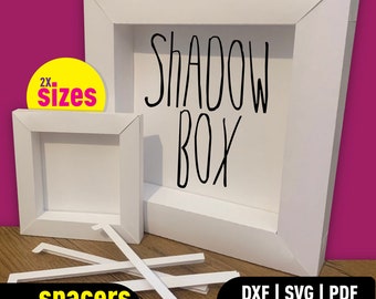 Shadow Box Frame SVG, 3D Layered Paper Light Box (PDF)