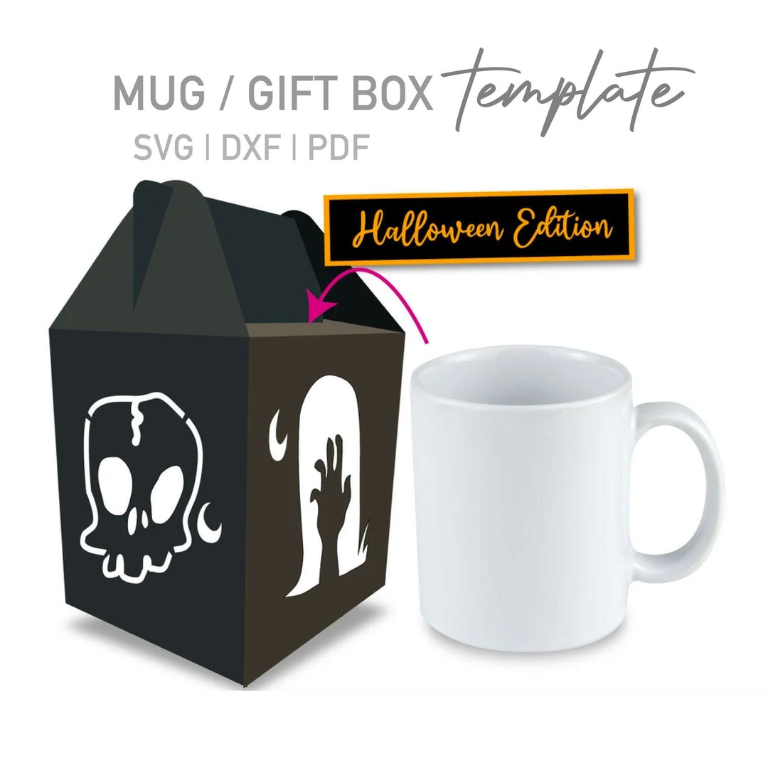 Halloween Box Template 12oz, SVG, DXF, Printable PDF - Etsy