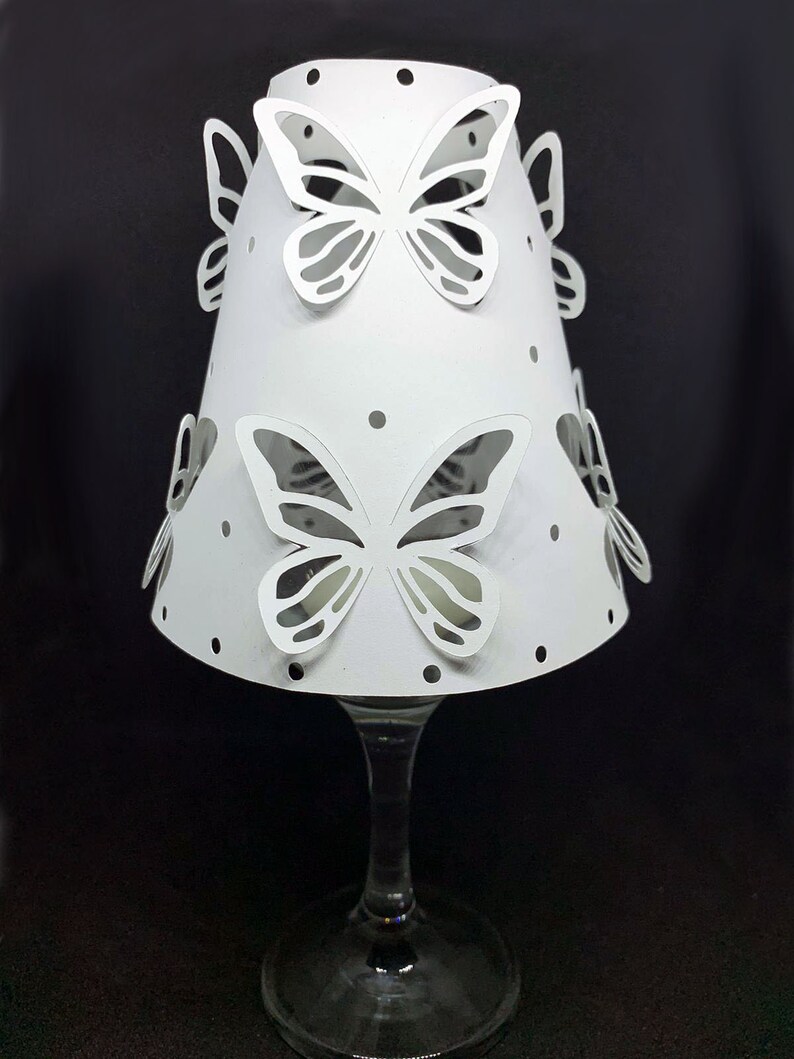 Wineglass Lampshade SVG Template, Silhouette, Cricut, Dxf, Pdf Printable - Etsy