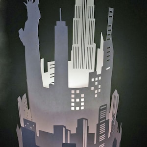 Modèle SVG Lanterne Skyline New York Lanterne DXF, PDF Cricut et Silhouette image 4