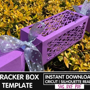 Plantilla Cracker Box, DXF, PDF, SVG, Cricut y Silhouette Ready