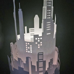 Modèle SVG Lanterne Skyline New York Lanterne DXF, PDF Cricut et Silhouette image 5