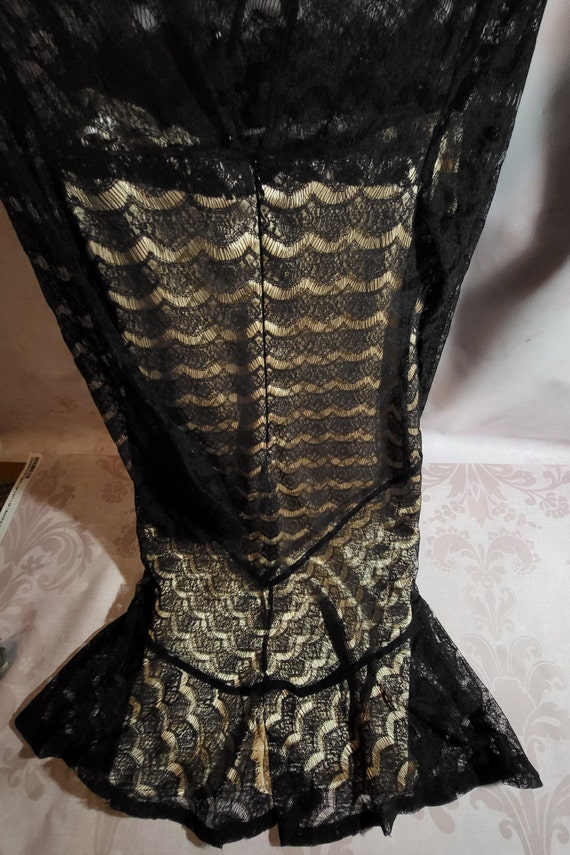 Designer Vintage Formal black pink mermaid tail b… - image 2