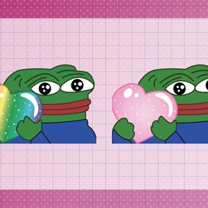 PeepoLove Static Twitch Emotes Pair/ Discord / Streaming / Cute Emotes / Peepo Emotes / Heart Emotes