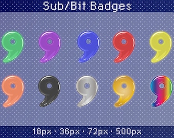 Ace Attorney Inspired Magatama Sub/Bit Badges for Twitch