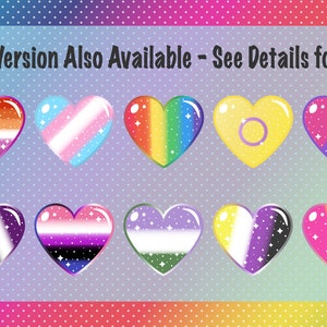 Pride Hearts Twitch Emotes Set | Free Version Also Available (see details)