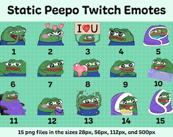 Static Peepo/Pepe Emotes for Twitch or Discord