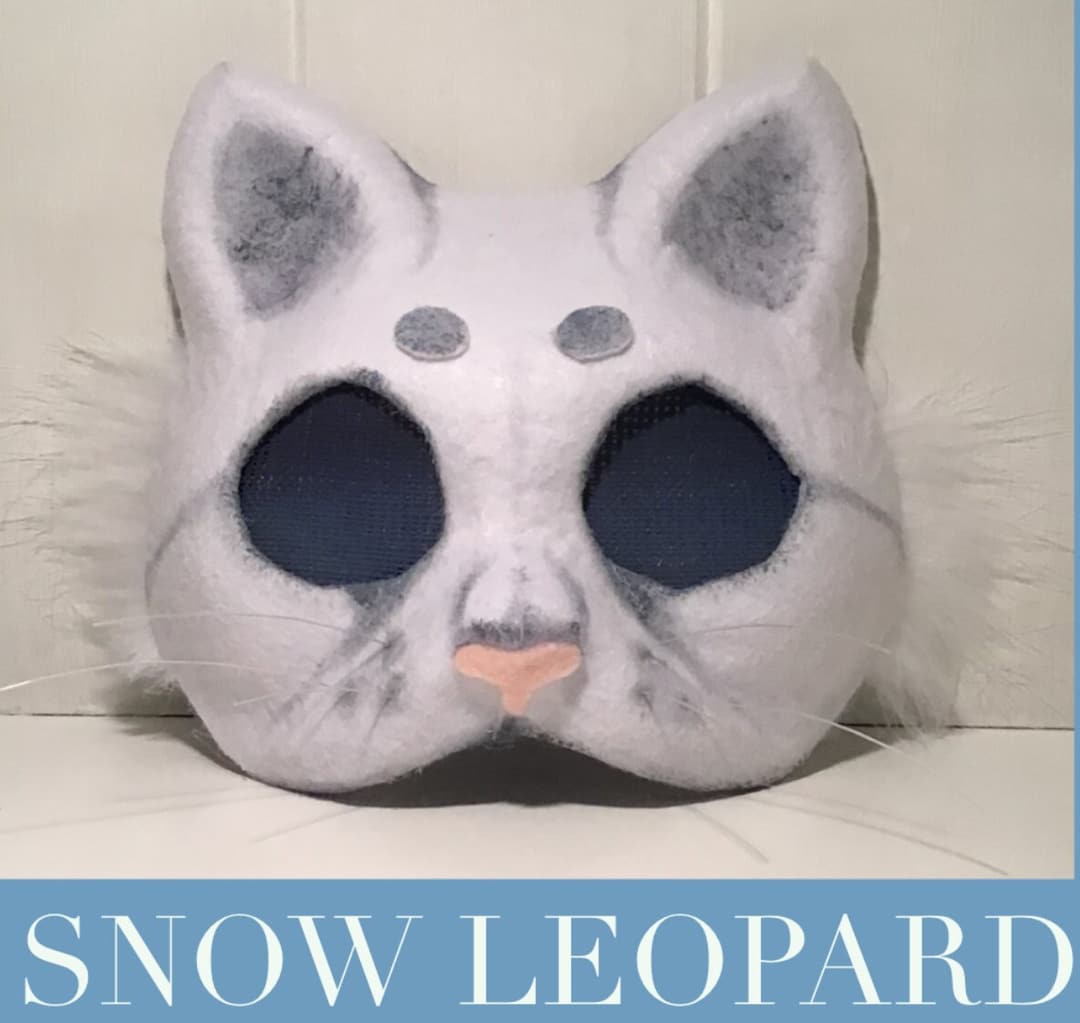 Snow Leopard Therian Mask cat Therian Mask - Etsy
