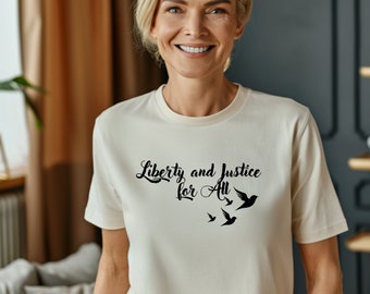 Liberty and Justice T-Shirt: Freedom Awareness Tee