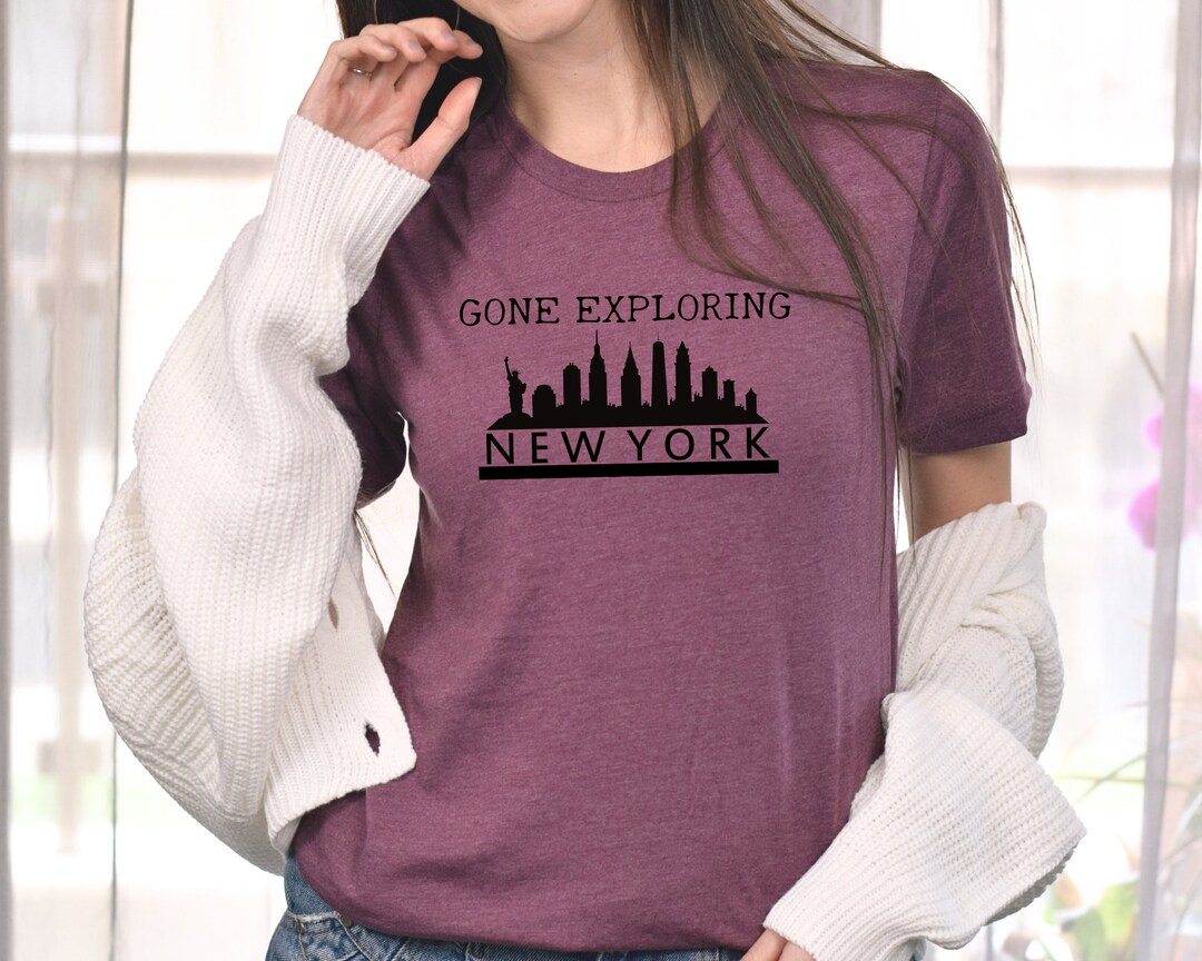 Gone Exploring New York Skyline Tee - Travel Gift - Etsy