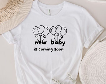 New Baby Announcement Shirt: Maternity Pregnancy Reveal Gift