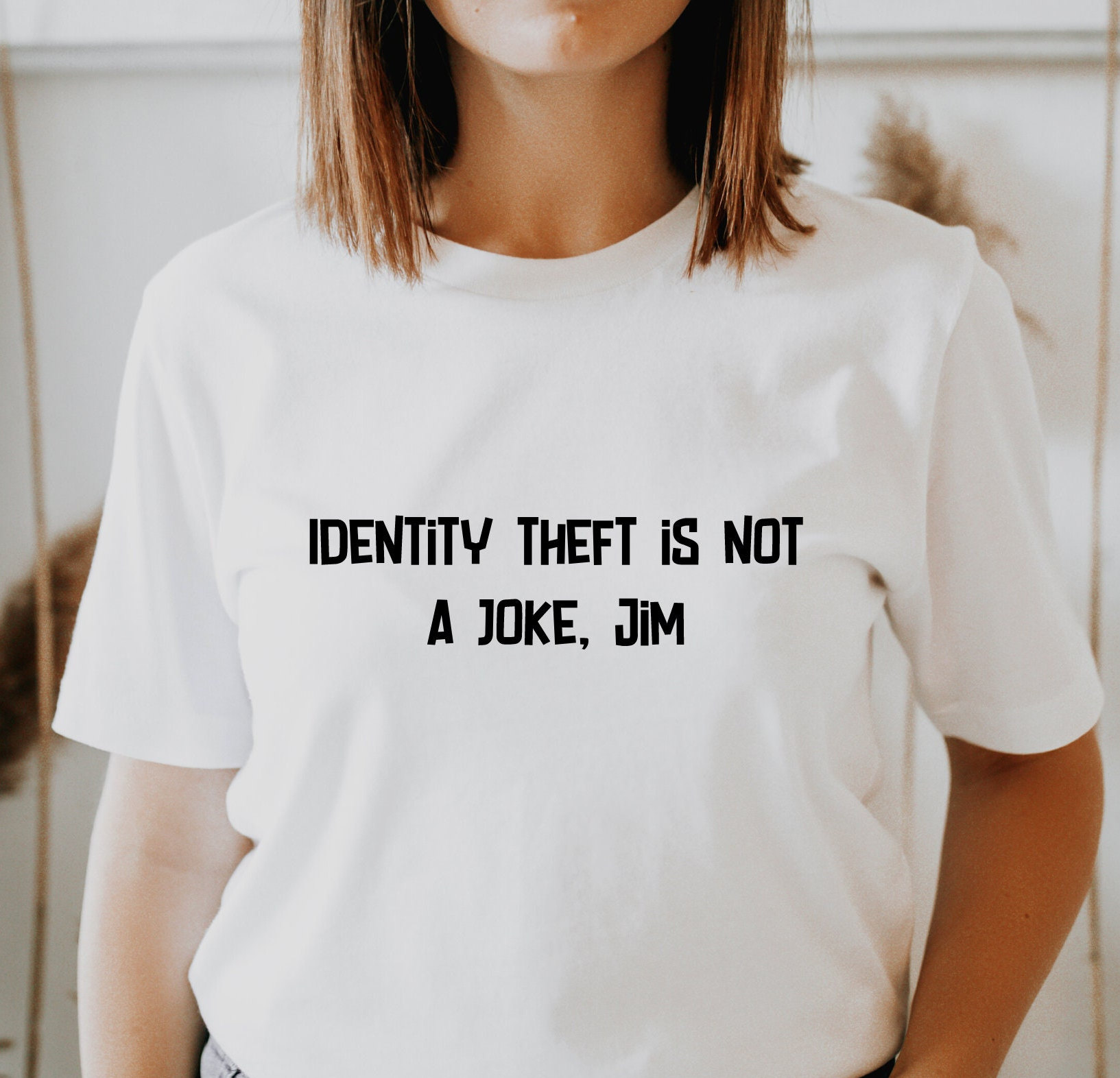 Børns dag forholdsord Ideel Identity Theft is Not a Joke Jim Shirt Dwight Schrute Shirt - Etsy