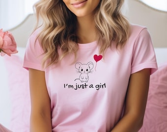 I am just a girl shirt, Young Girl Shirt, Sarcastic Girl Shirt, Don't come at me t-shirt, Young Blood Shirt, Innocence T-shirt, Mouse Shirt