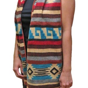 Southwest Style Scarf- Southwest Design- Long Scarf- Very Soft and Warm!- Will Become your Favorite!