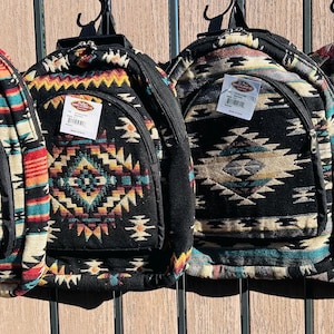 Southwest Design Backpack – Large Padded Interior,  Adjustable Padded Straps,  Zipper Closures,  Room for Laptop, Water Bottle Holder