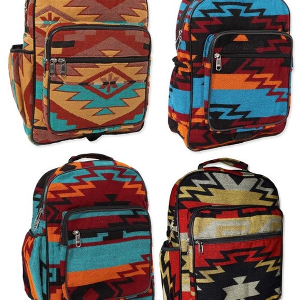 Backpack Southwest Design El Paso Saddle Blanket Company Backpack with padded straps- Unique! Large Back Pack for School or Leisure