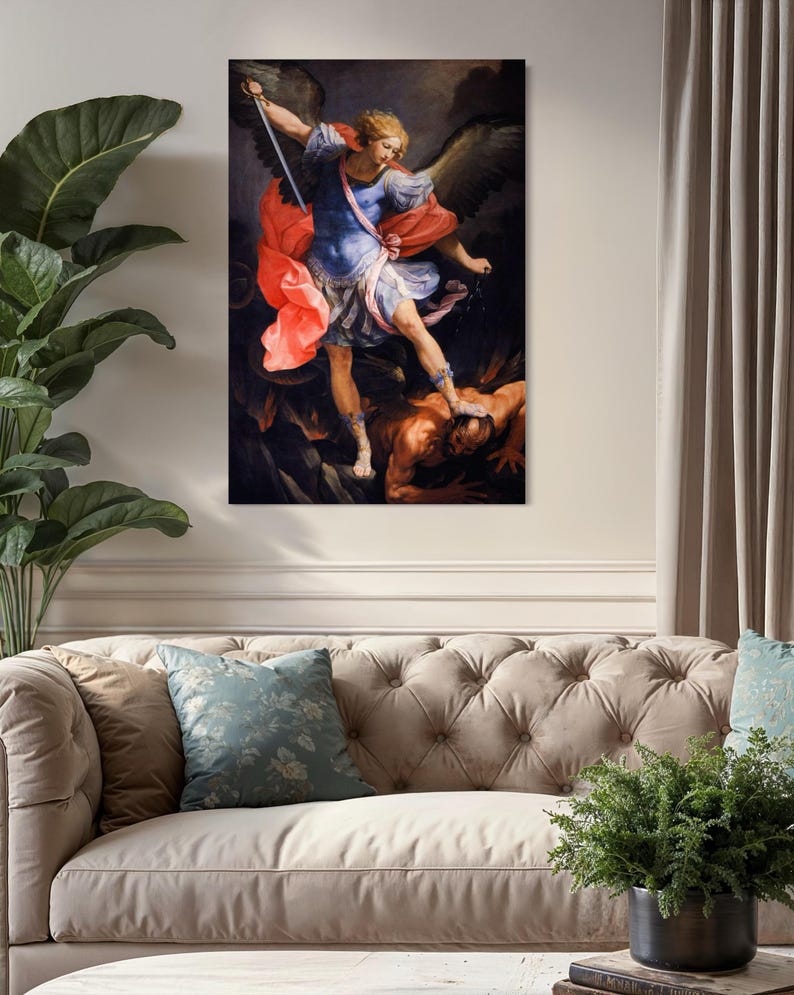 St. Michael the Archangel Canvas Print: Guido Remi Baroque Oil Painting ...