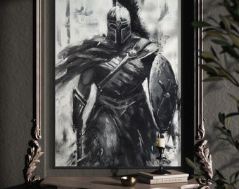 Spartan Warrior Canvas Print: Greek Soldier, Hoplite Art