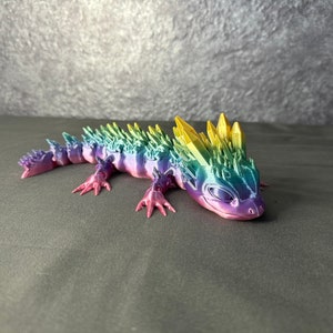 KRISTALLDRACHE 32cm beweglicher gelenk Drache - Articulated Dragon - Schreibtischspielzeug - Spielzeug Stressball - Fidget
