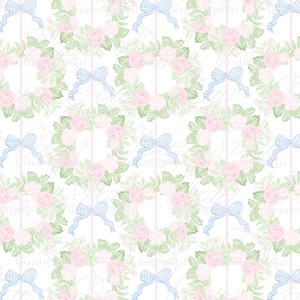 Watercolor ditsy floral pattern, roses flowers pattern, seamless pattern, grandmillennial floral pattern, floral patterns, wreath pattern