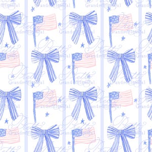 Patriotic pattern, 4th of july pattern, independence day pattern, USA flag patter, watercolor patriotic patter, stars, grandmillennial