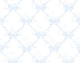 Ribbons trellis pattern, seamless pattern, bow pattern, seamless pattern flowers, bows seamless pattern, grandmillennial pattern shop, bows