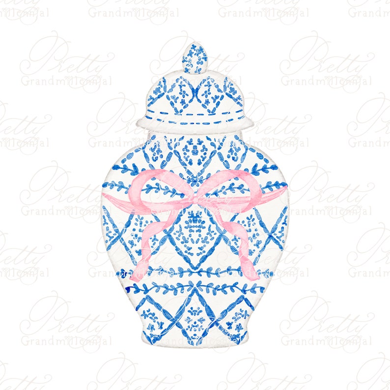 Ginger Jar Clipart Chinoiserie Vase Chinoiserie Ginger Jar Etsy